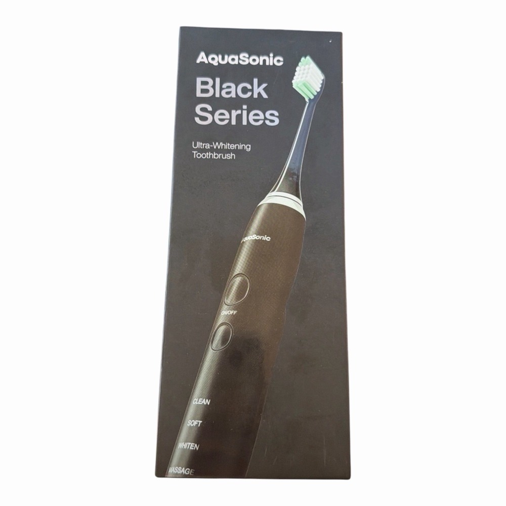 AquaSonic Black Series Ultra-Whitening Electric Toothbrush Sonic 40,000 VPM, 4 …